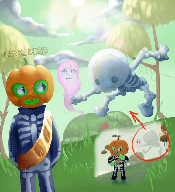 Weird floating skeleton (PEAK)