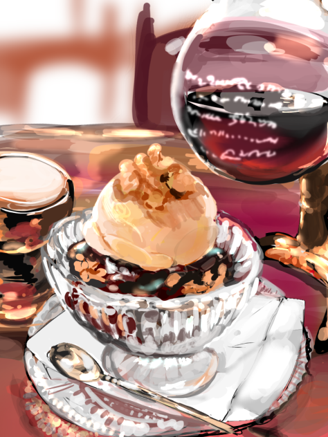 喫茶店のコーヒーゼリー