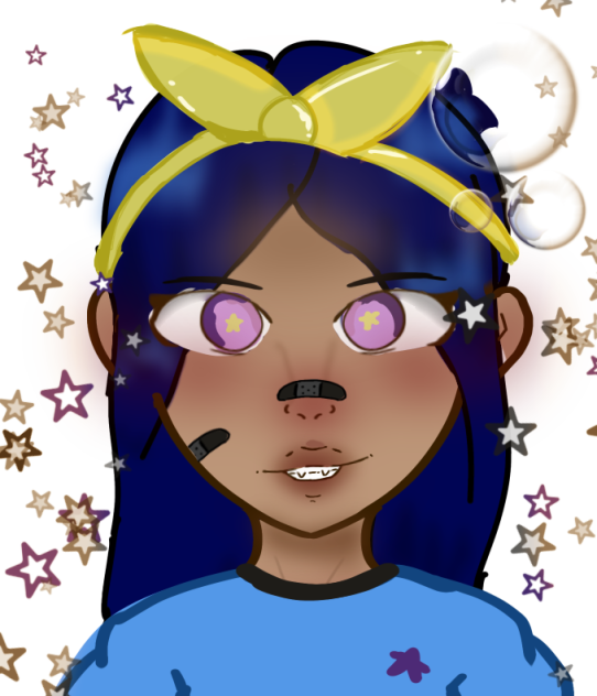 ITS BLACK HAIR NOT BLUE