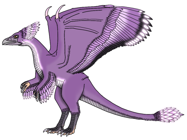 Glowing Snallygaster glows render