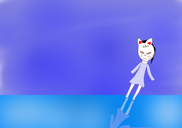 水面に映った私は