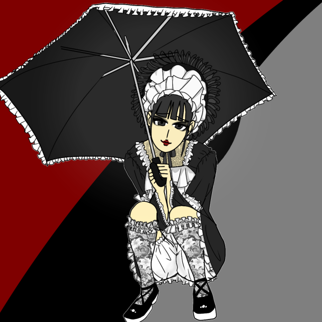 ゴスロリ？女学生