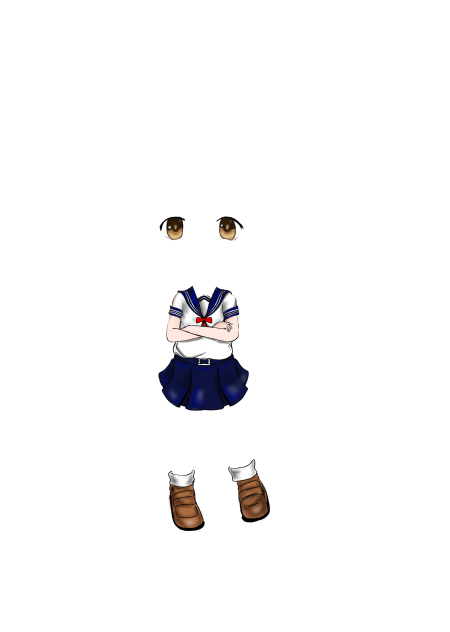 Chibi Sailor uniform and brown eyes