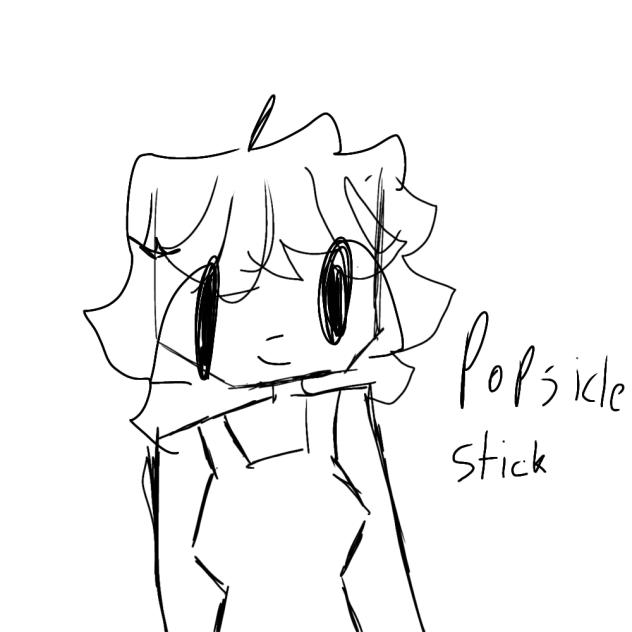 i drew this with a popsicle stik