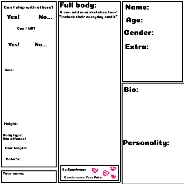 Your Fate oc sheet.