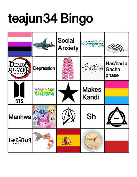 My personal bingo