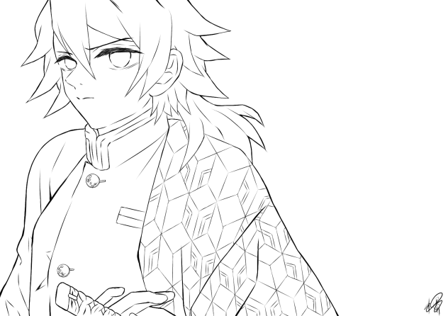 冨岡　義勇　線画