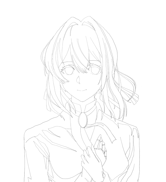 Violet Evergarden line art