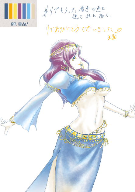 #リプもらった番号の色を使って絵を描く