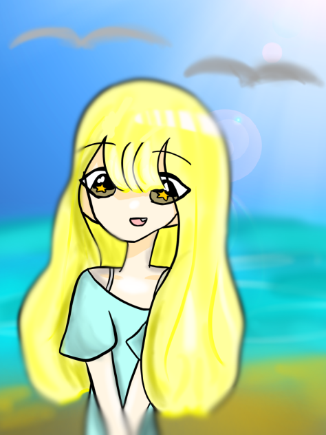 바다에서 휴가를 보냈습니다.