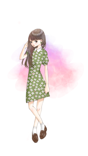 らくがき レトロワンピ