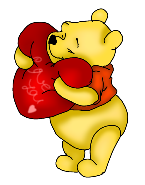 Pooh is happy