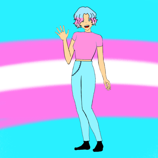 If the trans flag was a human 🏳️‍🌈