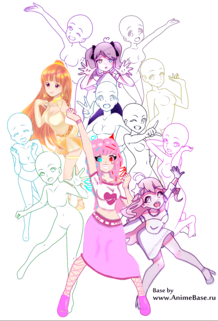 Collab! #2 angel and devil repaint - ibisPaint
