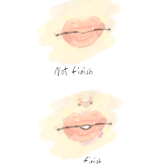 juicy pink lips! not finish finish
