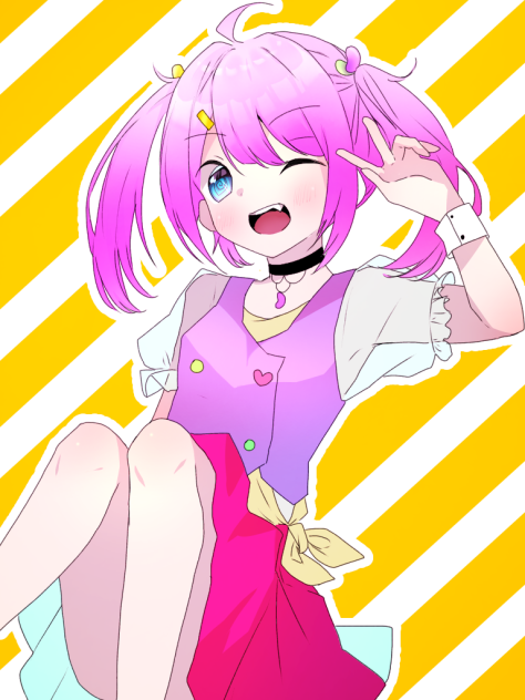 ポイフル　擬人化　#互いのラフ画を送り合って絵の完成を見守る