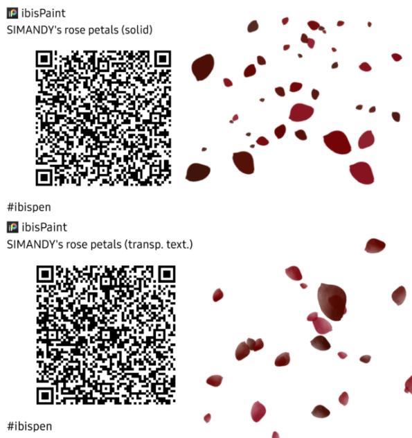 Rose petal brushes - ibisPaint