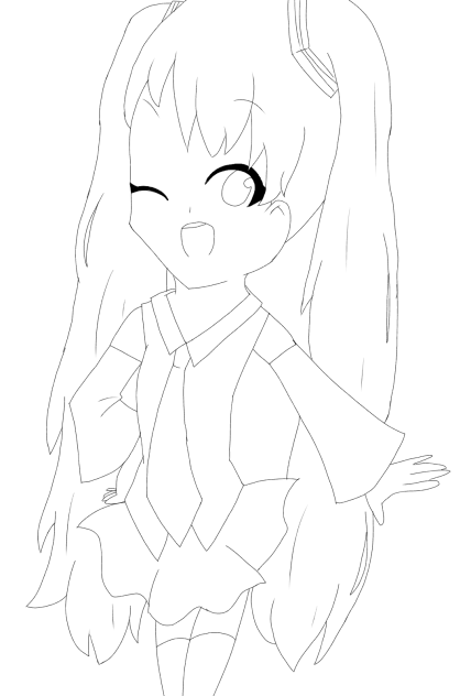 初音ミク線画