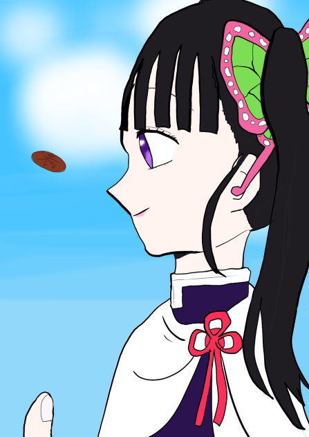 銅貨を投げる栗花落カナヲ2
