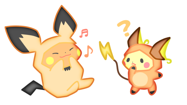 ピチューとライチュウ
