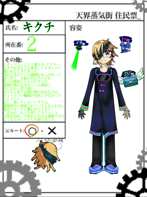 「天界蒸気街」キャラ募