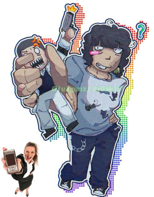 Drawing me and my oc 👅👅