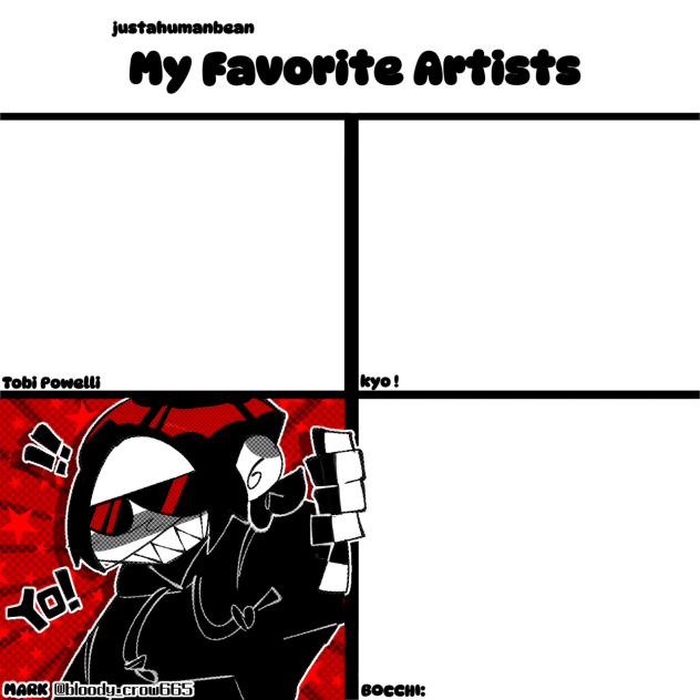 justahumanbean's FAV ARTISTS!!