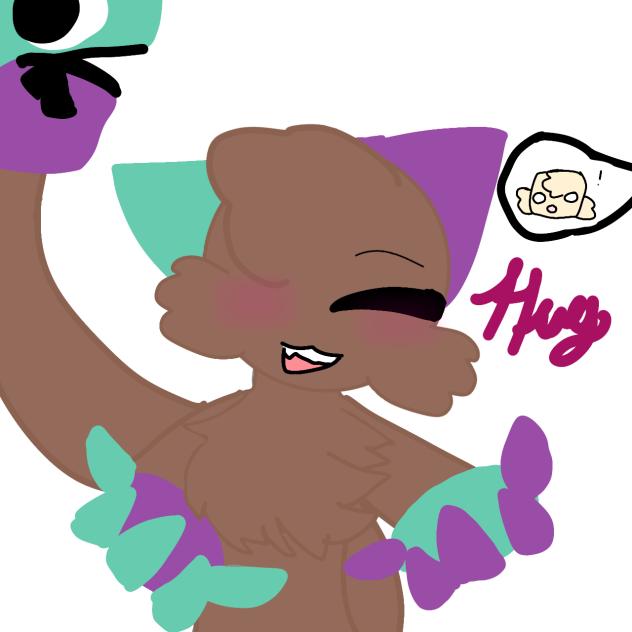 my cat Toon oc is asking  for a hug