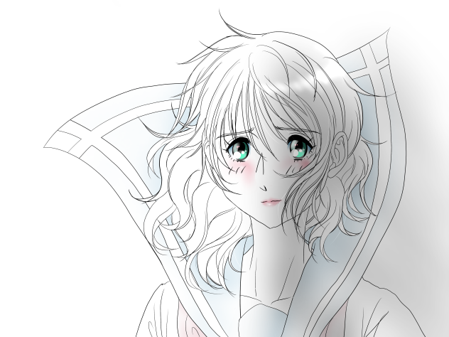 泣きたい気持ち💔-線画Ver.-