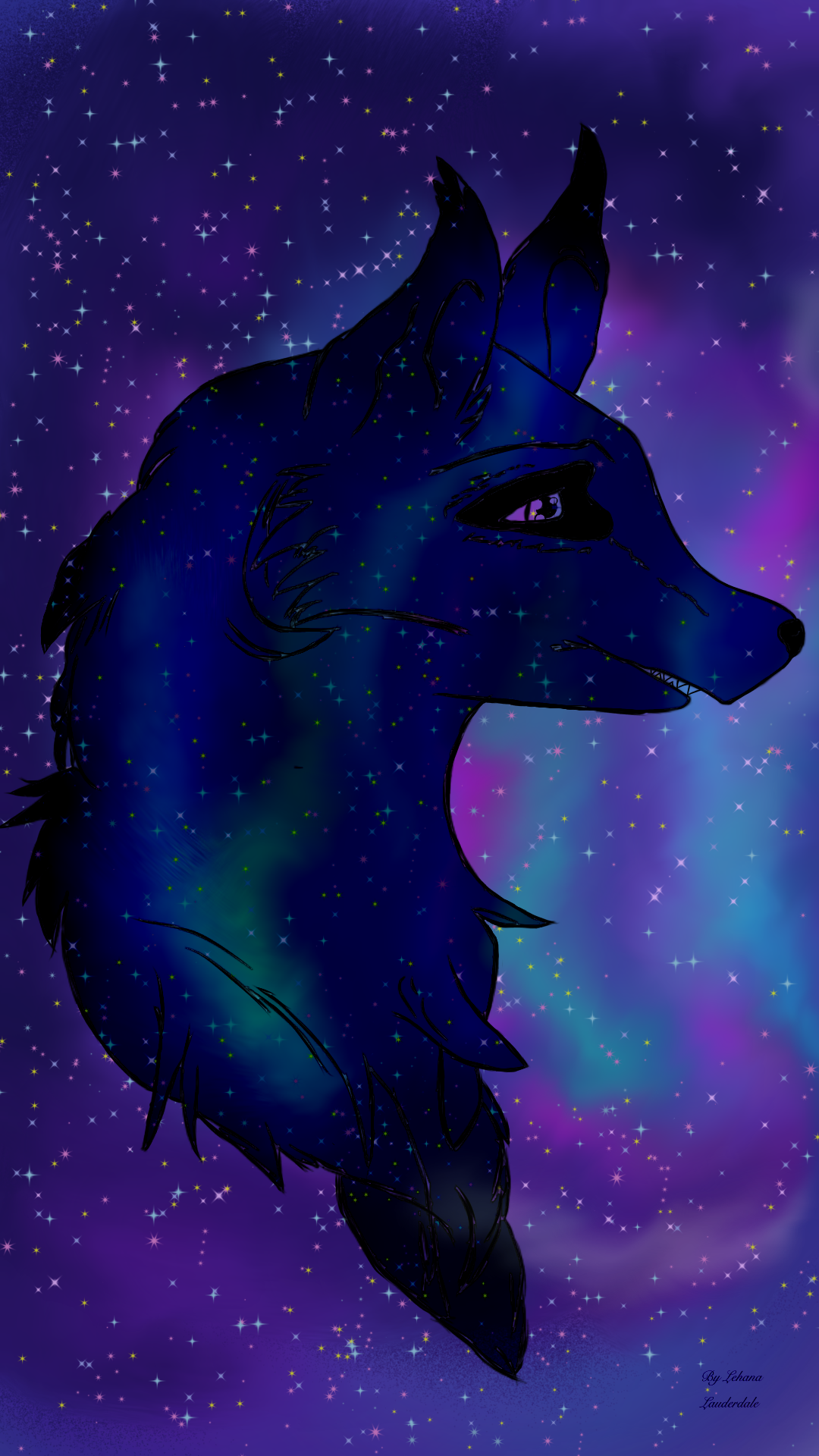midnight Galaxy wolf - ibisPaint