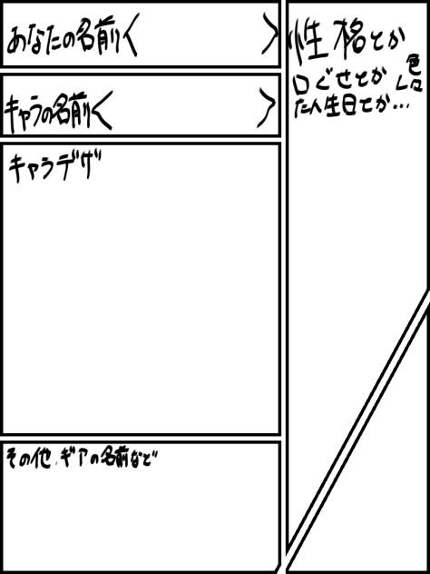 キャラデザよろ！