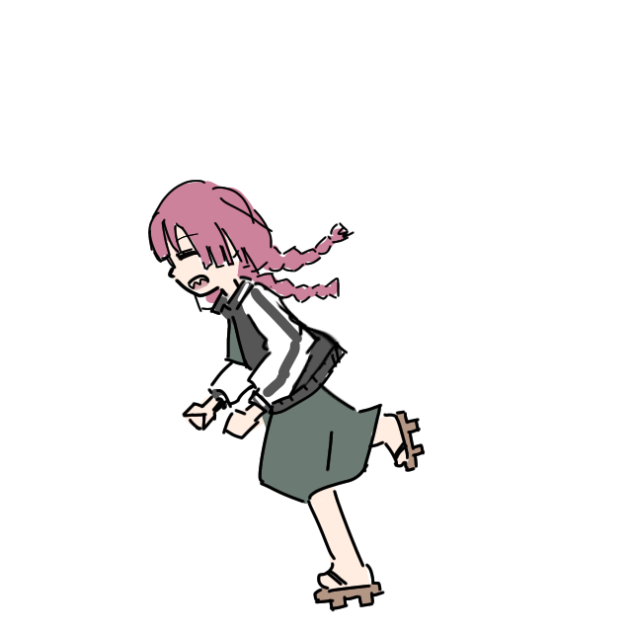 走るきくりさん