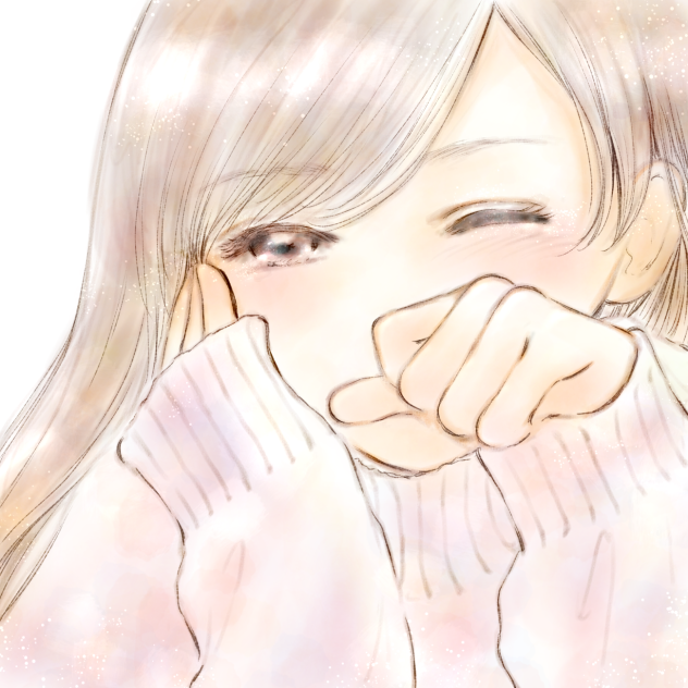 眠いフリしてウィンクするあざと女子。