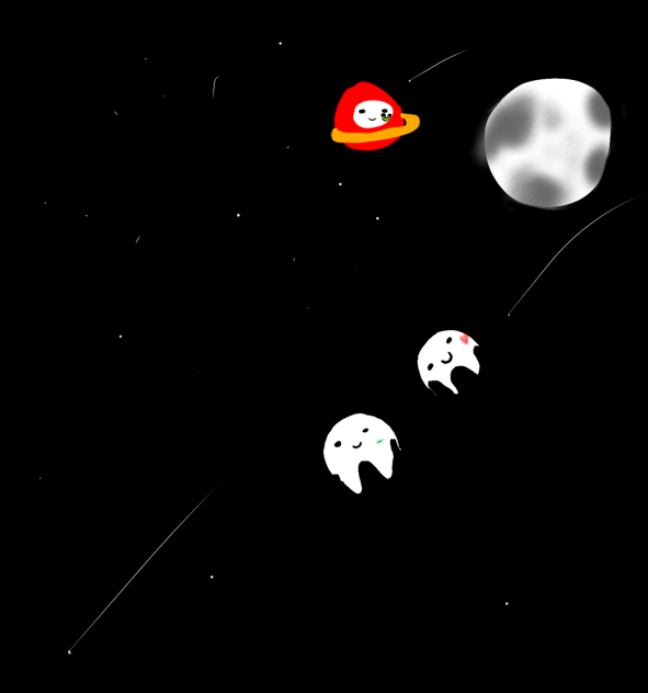 cute space people