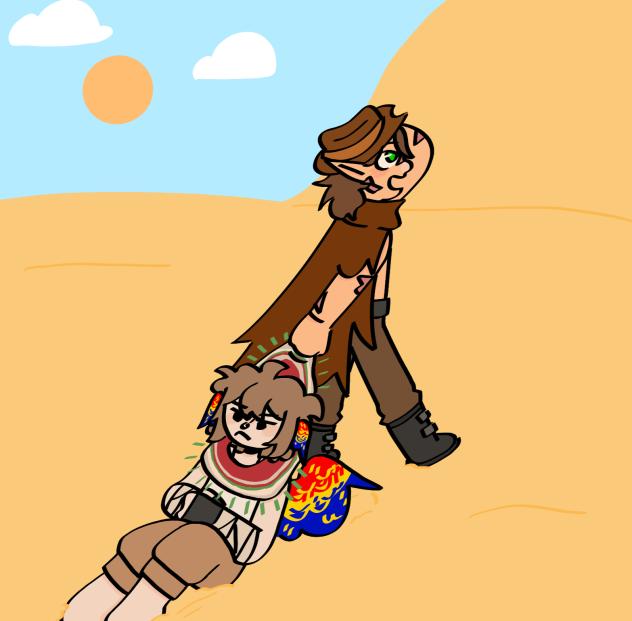 Desert Duo, actually in the desert