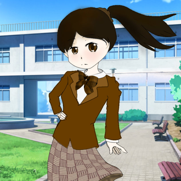 学園もののゲームにいそうな女の子