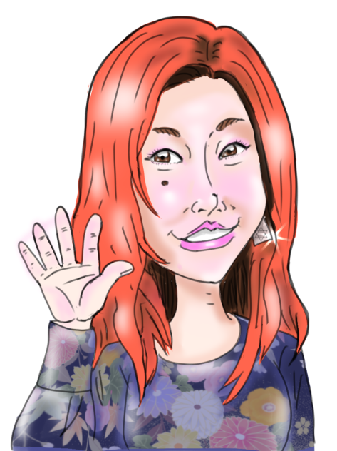 似顔絵　Mrs.GREENAPPLE 山中