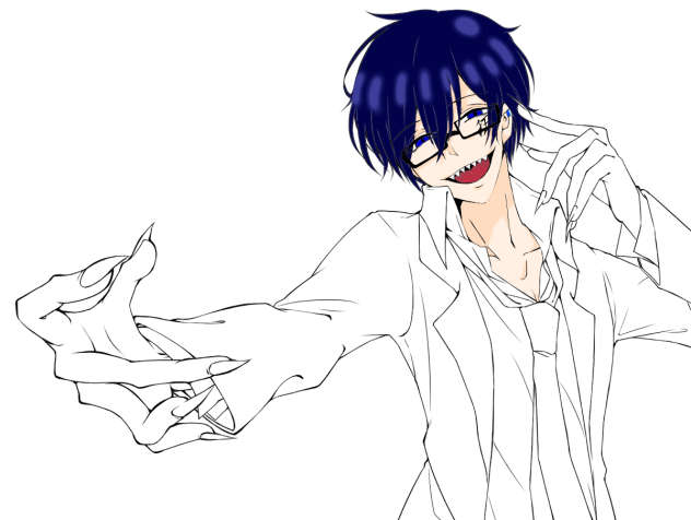 ツイッターの線画を塗らさせていただいたものの途中経過 鬱先生ver Ibispaint