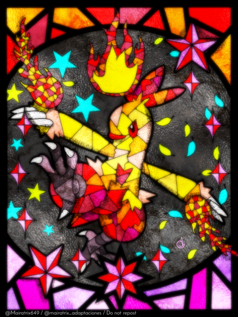 Combusken ワカシャモ (Stained Glass Version)