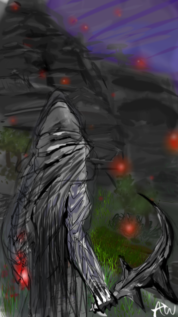 Crimson Cloaked Assassin - ibisPaint