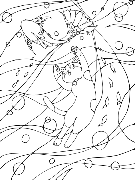 夢中遊戯 線画
