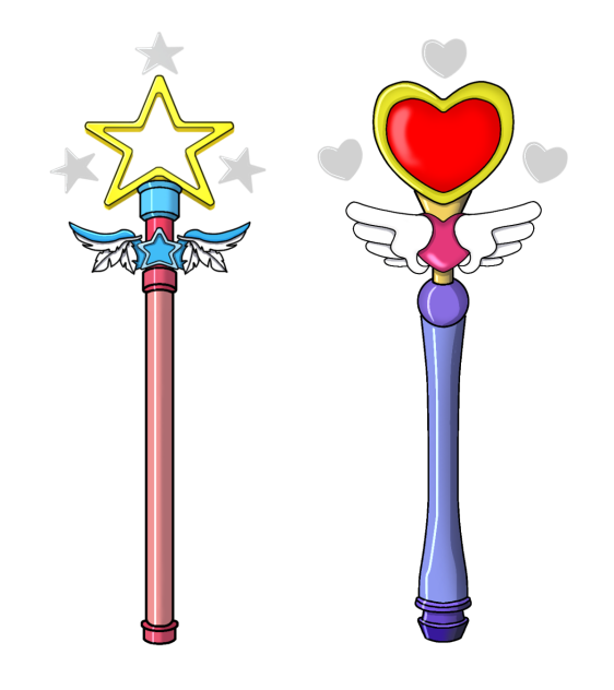 Star & Heart Scepters