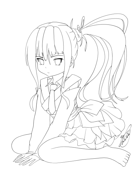 Purification girl（線画）