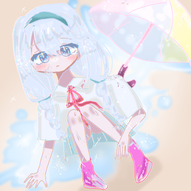 水溜まりに