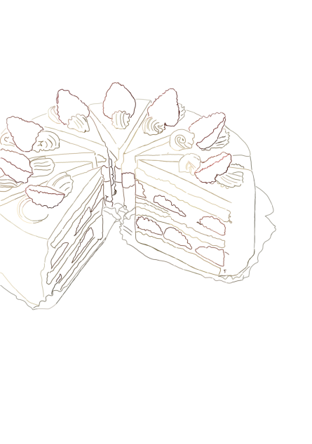 THE LINE ART IS DONE🍰🍓✨🌙