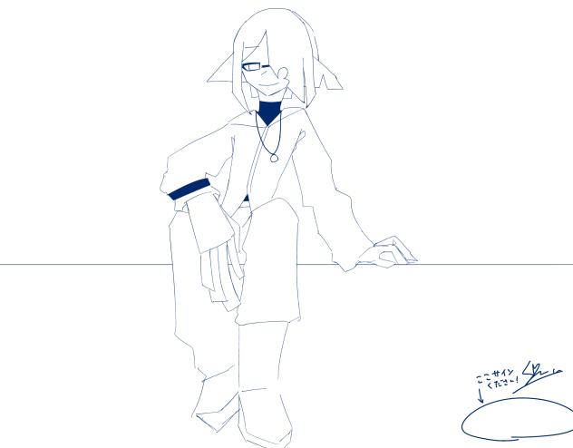 線画描いたんで、誰か塗ってください！