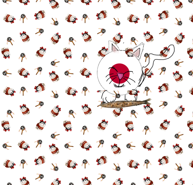 CAT WITH FISH 🐠🐡🐟