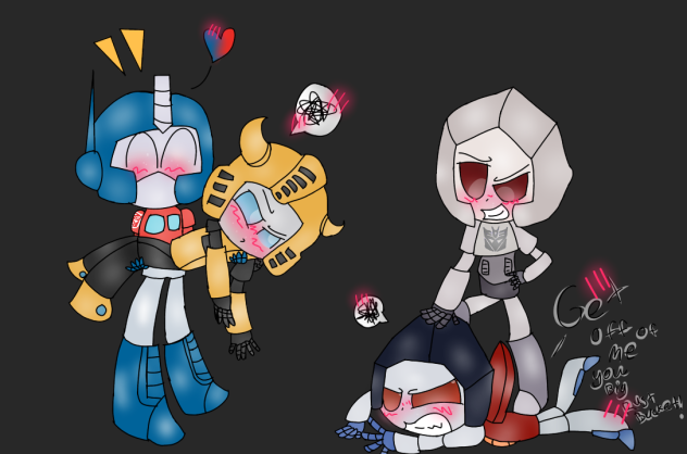 OptimusxBumble bee & MegatronxStarscream