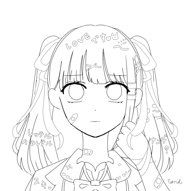 病み子ちゃん（線画）