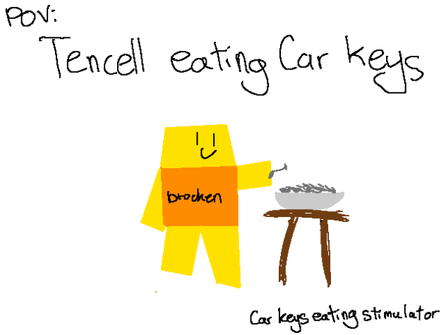 GOOFY TENCELL EATING CAR KEYS